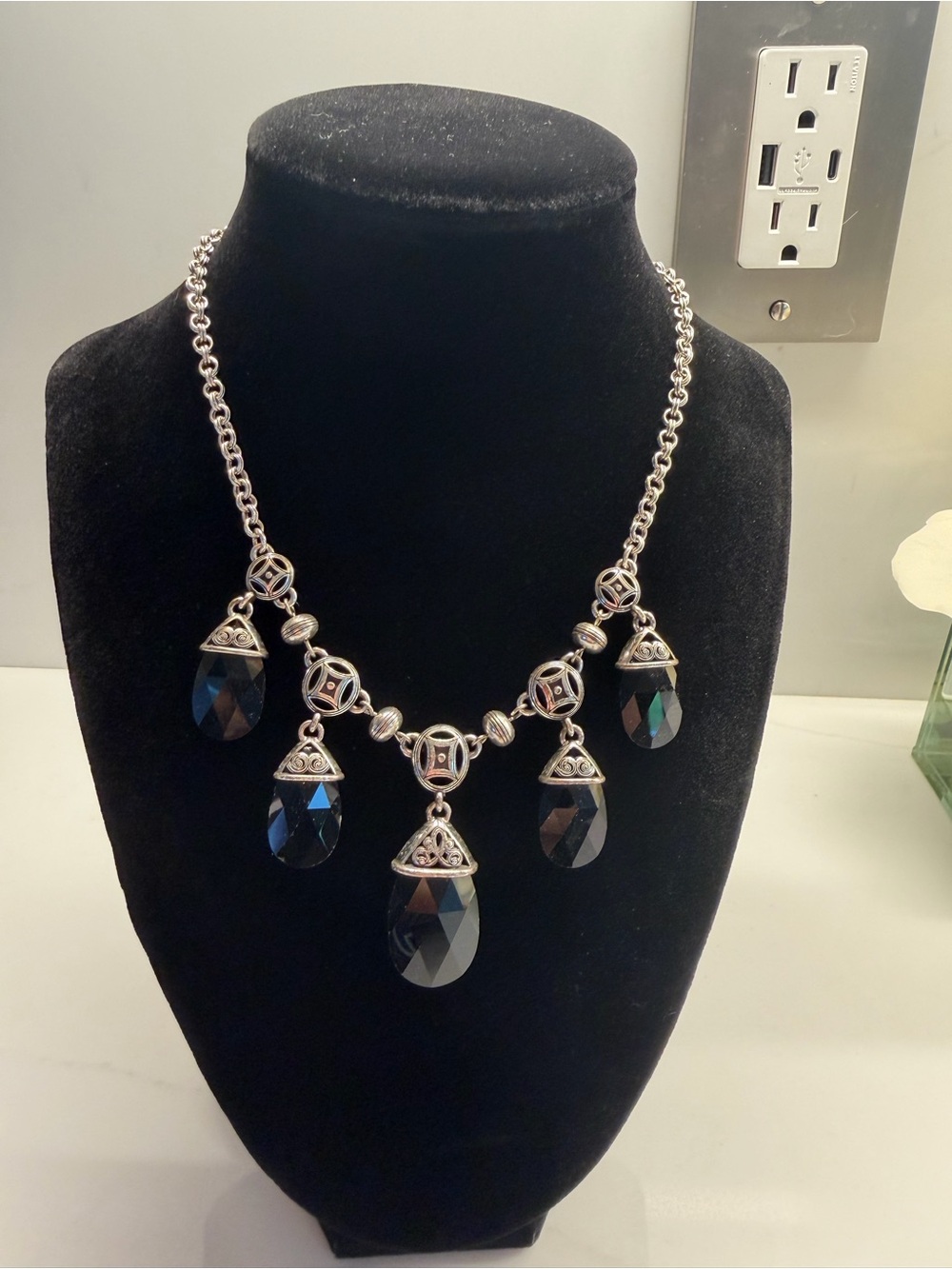 Brighton Silver-plated Serene Nights Drop Necklace